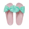 Infradito classiche con plateau e fiocco “Pink Teal”