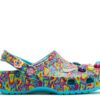 Lisa Frank x Classic Clog Kids “Digital Aqua Multi Hearts”