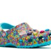 Lisa Frank x Classic Clog Kids “Digital Aqua Multi Hearts”