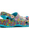 Lisa Frank x Classic Clog Kids “Digital Aqua Multi Hearts”