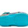 Lisa Frank x Classic Clog Kids “Digital Aqua Multi Hearts”