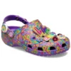 Lisa Frank x Classic Clog “Neon Purple Multi Hearts”