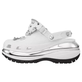 Mega Crush Clog “White Silver”