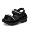 Mega Crush Pearl Ruffle Sandal “Nero”