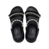 Mega Crush Pearl Ruffle Sandal “Nero”