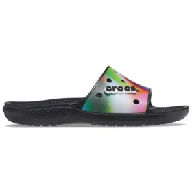 Pantofole unisex casual multicolori in stile Crocs, nere