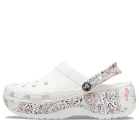 Platform Clog Americana Paisley “Bianco”