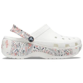 Platform Clog Americana Paisley “Bianco”
