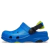 Sandali blu con tacco basso
