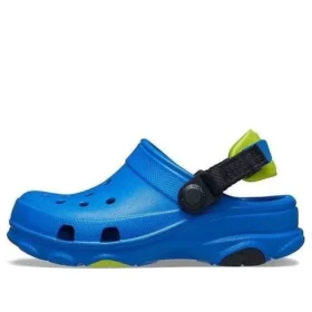 Sandali blu con tacco basso