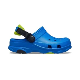 Sandali blu con tacco basso