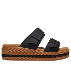 Sandali Brooklyn con fibbia intrecciata “Nero Marrone”