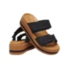 Sandali Brooklyn con fibbia intrecciata “Nero Marrone”