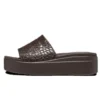 Sandali Brooklyn Croco Shine Slide “Espresso”