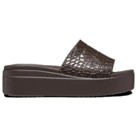 Sandali Brooklyn Croco Shine Slide “Espresso”