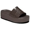 Sandali Brooklyn Croco Shine Slide “Espresso”