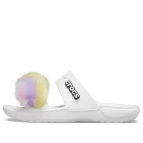 Sandali classici Fur Sure a 2 cinturini “Bianco”