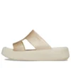 Sandali con cinturino a H e plateau Getaway “Bianco Marrone”