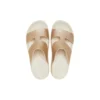 Sandali con cinturino a H e plateau Getaway “Bianco Marrone”
