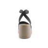 Sandali con zeppa e cinturino alla caviglia Brooklyn “Black Beige”
