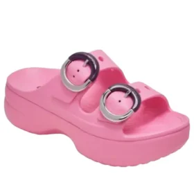 Sandali con zeppa e fibbia Saturday “Pink Lemonade”