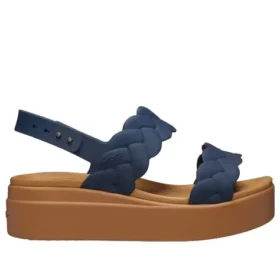 Sandali con zeppa intrecciati Brooklyn “Blue Brown”