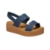Sandali con zeppa intrecciati Brooklyn “Blue Brown”