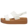 Sandali con zeppa intrecciati Brooklyn “White Brown”