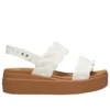 Sandali con zeppa intrecciati Brooklyn “White Brown”