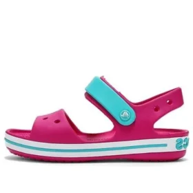 Sandali Crocband con chiusura a cinturino in pelle di coccodrillo “Pink Blue”