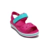 Sandali Crocband con chiusura a cinturino in pelle di coccodrillo “Pink Blue”