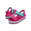 Sandali Crocband con chiusura a cinturino in pelle di coccodrillo “Pink Blue”