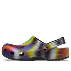 Sandali da spiaggia unisex Crocs multicolori e neri