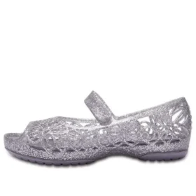 Sandali peep toe glitterati Isabella “Silver”