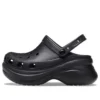 Sandali Small Whale Retro Crocs con suola spessa, neri