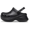 Sandali Small Whale Retro Crocs con suola spessa, neri