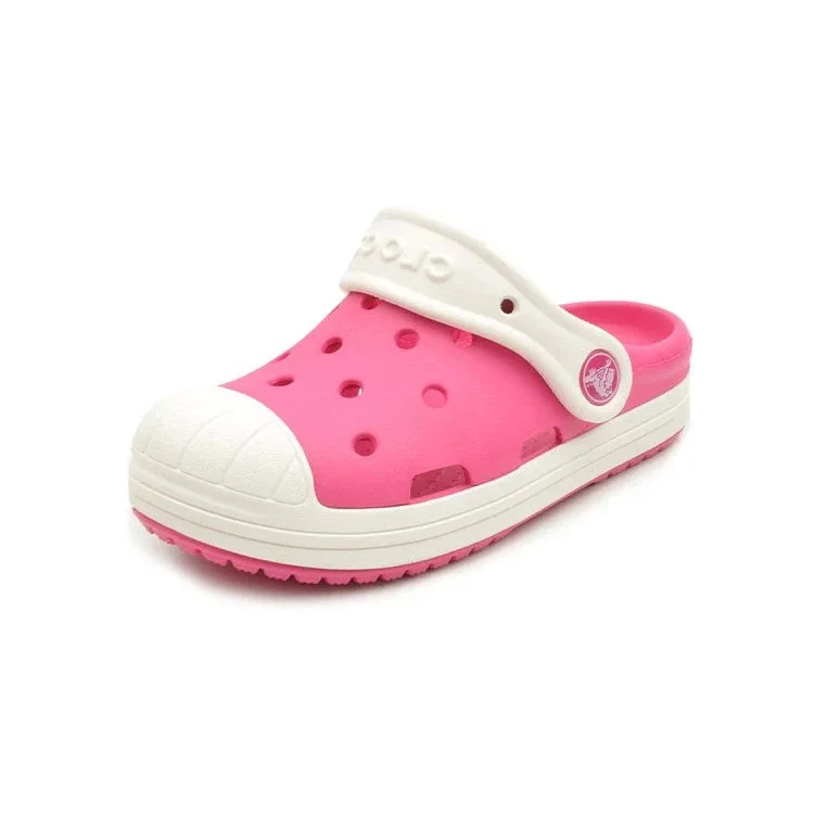 Sandali sportivi rosa Crocs Outdoor con tacco basso, taglia piccola