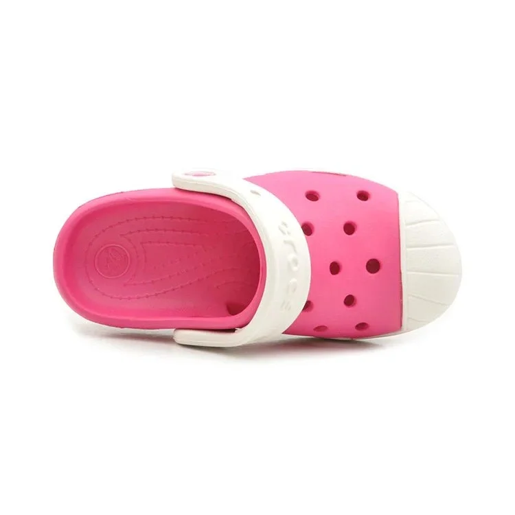 Sandali sportivi rosa Crocs Outdoor con tacco basso, taglia piccola