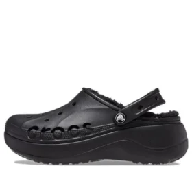 Sandali zoccoli con zeppa e fodera Baya Lined Clog “Black”