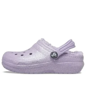 Scarpe per bambini: Zoccoli classici con fodera glitterata “Viola”