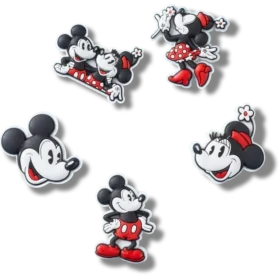 Set da 5 ciondoli Jibbitz™ in PVC con Topolino e Minnie