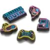 Set da 5 ciondoli Jibbitz Neon Gamer luminosi
