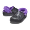 Zoccoli Baya Lined Clog “Nero Viola”