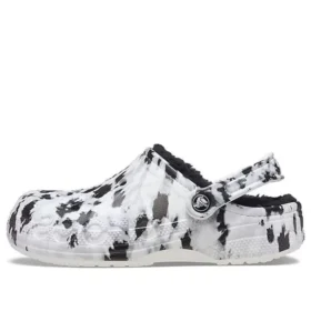 Zoccoli Baya Lined Clog, pantofole unisex bianche e grigie “White Grey”