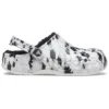 Zoccoli Baya Lined Clog, pantofole unisex bianche e grigie “White Grey”
