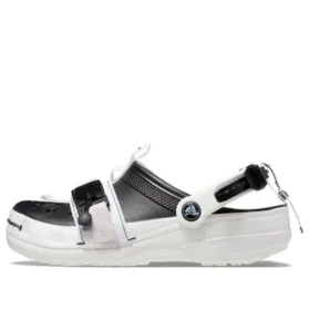Zoccoli Classic con fibbia a zip “Black White”