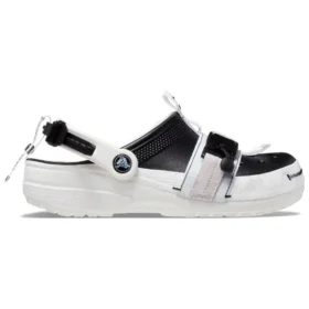 Zoccoli Classic con fibbia a zip “Black White”