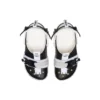 Zoccoli Classic con fibbia a zip “Black White”