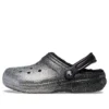 Zoccoli Classic con fodera glitterata “Black Silver”