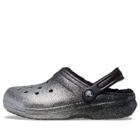 Zoccoli Classic con fodera glitterata “Black Silver”